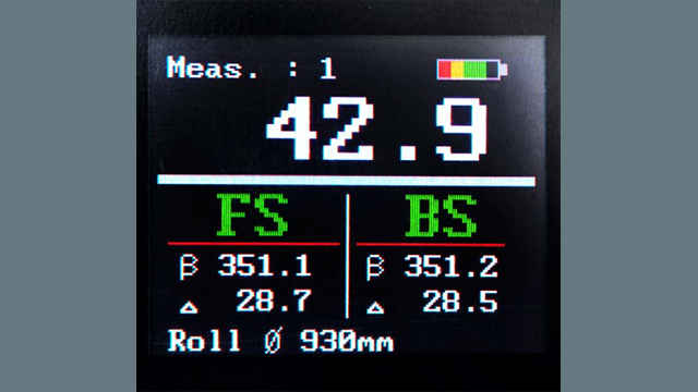 angle meter screen